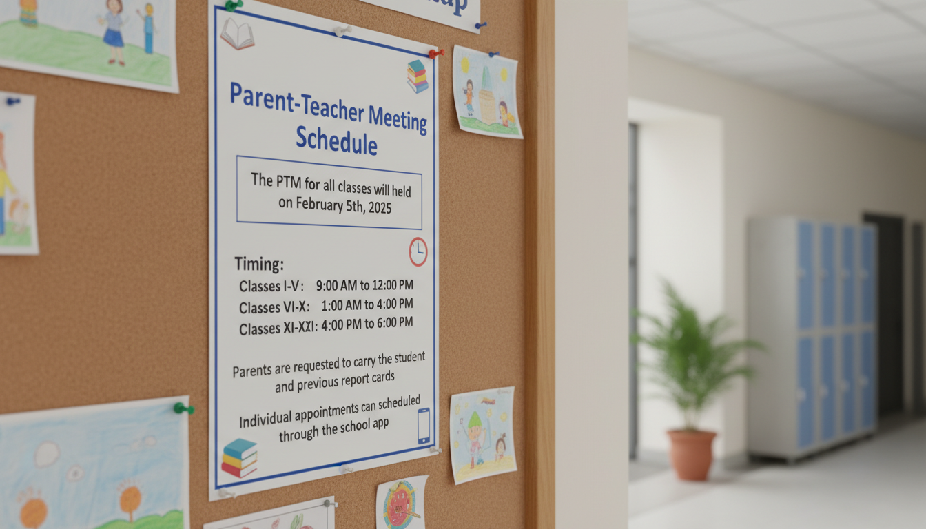 Parent-Teacher Meeting Schedule